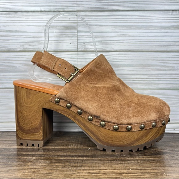 Jessica Simpson Tiarah Block Heel Clogs Women’s Brown Shoes - Women’s Size 9 (M) - Picture 2 of 9